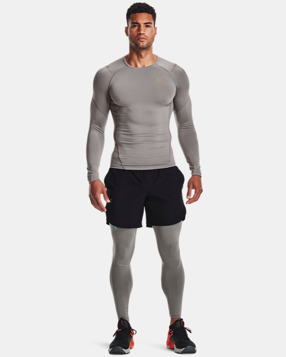 Men's UA RUSH™ HeatGear® 2.0 Compression Long Sleeve, Gray, pdpMainDesktop image number 2